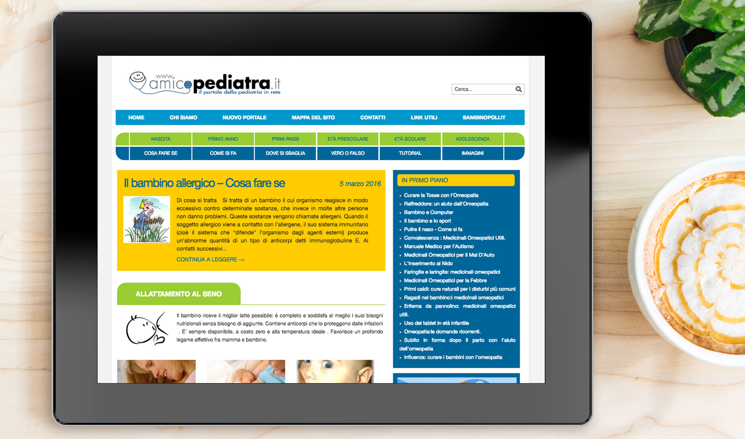 realizzazione sito responsive tablet homepage