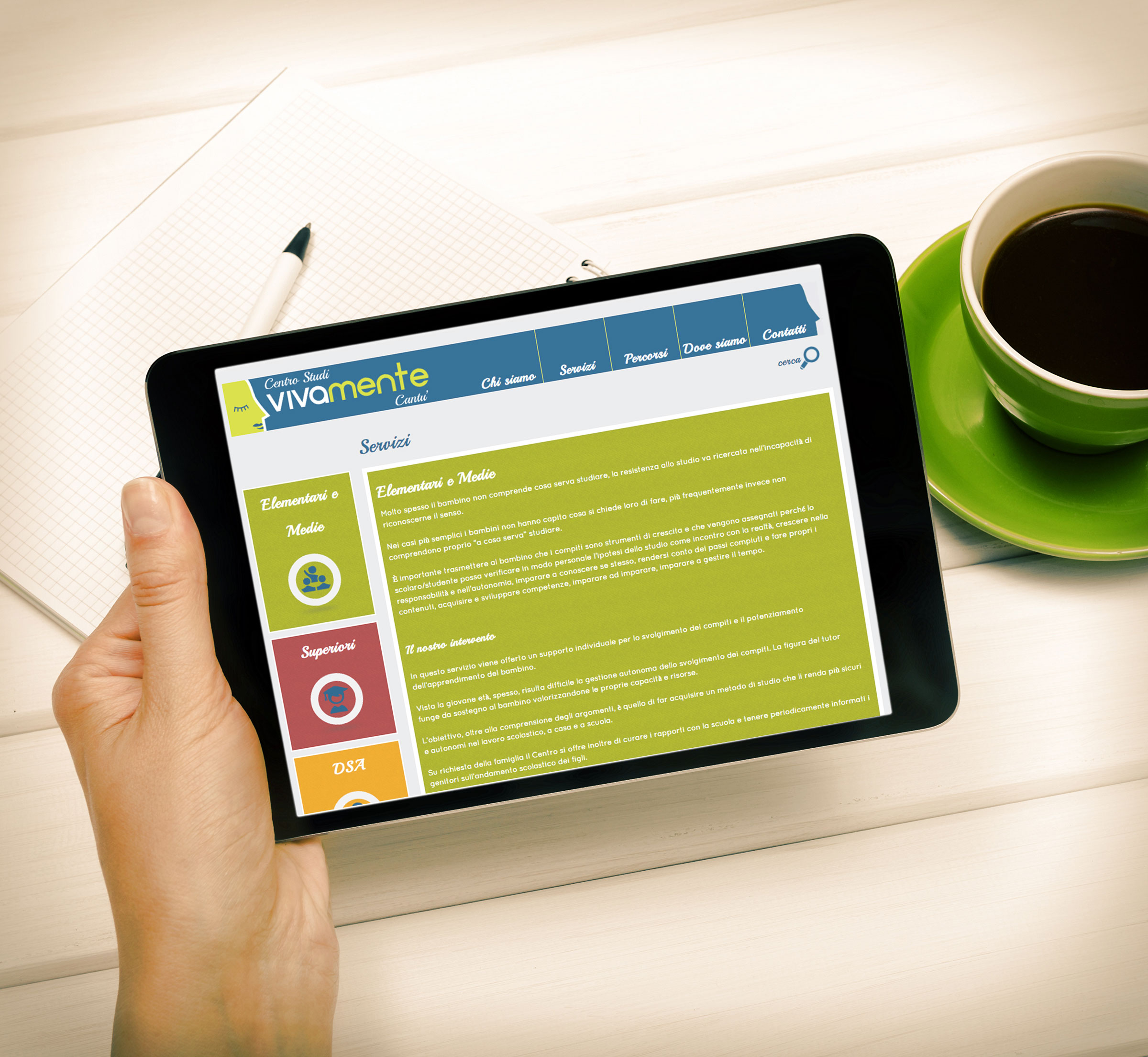 tablet portale internet responsive design